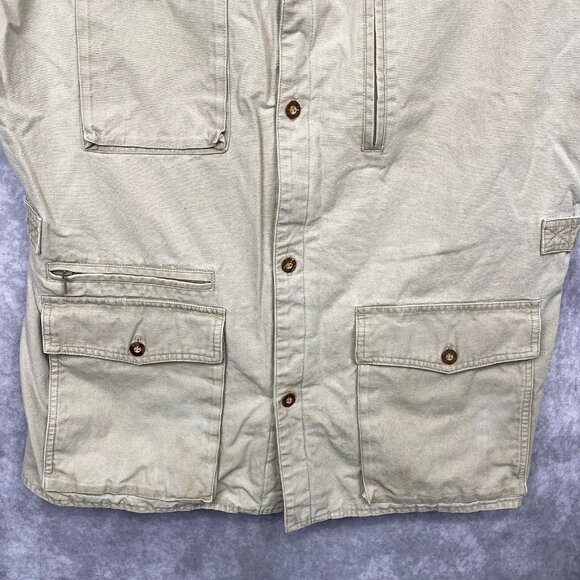 Vintage ORVIS Otter Creek Collection Safari Vest Men Large Tan  Fishing 1980-90s - Picture 4 of 12
